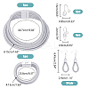 Plastic Teardrop Dangle Earrings & Multi Layer Necklace & Multi-strand Bracelet & 2Pcs Stainless Steel Clip on Nose Rings SJEW-FI0001-32C-2