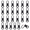 24Pcs Detachable Alloy Zipper Sliders FIND-FG0005-10A-1