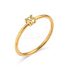 Flat Round 304 Stainless Steel Micro Pave Cubic Zirconia Finger Rings FS-WG2DA17-36-1