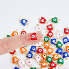 50Pcs 5 Colors Evil Eye 304 Stainless Steel Enamel Connector Charms STAS-DC0013-22-3