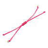 Korean Waxed Polyester Cord Braided Bracelets MAK-T010-05G-1