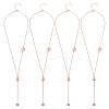 304 Stainless Steel Rose Flower Chain Necklaces NJEW-TAC0021-2