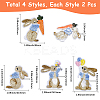 8Pcs 4 Styles Polyester Clothing Patches DIY-CY0003-56-2