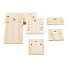 20Pcs 5 Styles Wooden Earring Organizer Boards EDIS-NB0001-07-1