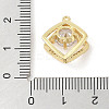 Brass Micro Pave Clear Cubic Zirconia Pendants KK-L214-03G-3