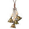 Iron Witch Bells for Door Knob Protection HJEW-JM02193-1