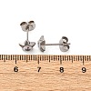 304 Stainless Steel Clear Cubic Zirconia Stud Earrings EJEW-Q044-06P-3