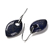 Natural Lapis Lazuli Horse Eye Dangle Earrings EJEW-I315-01P-03-2