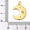 Rack Plating Brass Micro Pave Clear Cubic Zirconia Pendants KK-Z063-31G-3