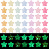 50Pcs Luminous Transparent Acrylic Beads LACR-TA0001-08-2