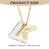 1pc Brass Chain with Alloy Letter Pendants Necklaces NJEW-LP0001-41K-G-2