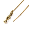 Ion Plaing(IP) 304 Stainless Round Snake Chain Necklaces X-NJEW-Q003-01G-2