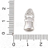 Brass Micro Pave Clear Cubic Zirconia Pendants KK-G544-08P-02-3