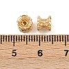 Brass Double Bead Caps KK-K407-42G-3