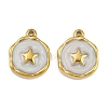 304 Stainless Steel with Enamel Pendants STAS-Z166-19G-01-1
