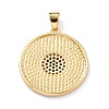 Brass Micro Pave Cubic Zirconia Pendants ZIRC-L100-054G-4