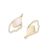Rack Plating Brass Shell Pendants KK-A183-40G-2