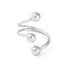 Non-Tarnish 304 Stainless Steel Round Open Cuff Rings RJEW-S418-05P-2