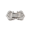 Brass Micro Pave Clear Cubic Zirconia Watch Band Clasps KK-A266-20P-1