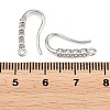 Brass Rhinestone Earring Hooks KK-C261-01B-P-3