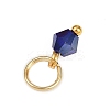 40Pcs 8 Colors Glass Charms PALLOY-JF04213-01-4