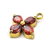 304 Stainless Steel Micro Pave Cubic Zirconia Pendants STAS-U042-06G-06-2