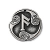 Rune Letters Alloy Pendants PALLOY-S193-01AS-04-1