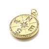 Rack Plating Brass Micro Pave Cubic Zirconia Pendants KK-K401-60A-G-2