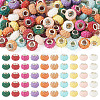 100Pcs 10 Colors AB Color Resin Rose Flower European Beads RESI-TA0003-89-1