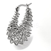 304 Stainless Steel Teardrop Hoop Earrings EJEW-K295-05P-1