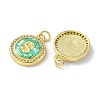 Brass Micro Pave Cubic Zirconia Pendants KK-A197-28G-2