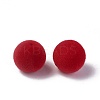 Flocky Acrylic Beads OACR-L011-C-06-2