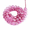 Anti-Tarnish Electroplate Glass Beads Strands GLAA-N064-10mm-08-2