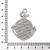 Tibetan Style Zinc Alloy Anchor Pendant Cabochons Settings TIBEP-R334-258AS-RS-3
