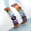 Chakra Natural Mixed Gemstone Faceted Beaded Stretch Bracelets for Women BJEW-K251-07K-1