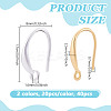 40Pcs 2 Colors Brass Earring Hooks KK-UN0004-59-3