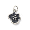 925 Sterling Silver Flower Charms with Jump Rings and 925 Stamp STER-M021-02AS-03-1