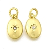 Brass Micro Pave Cubic Zirconia Pendants KK-I275-32G-1
