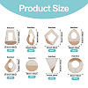 16Pcs 8 Style Wooden Pendants FIND-TA0005-92-3