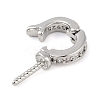 Brass Micro Pave Clear Cubic Zirconia Twister Peg Bails Pendants LS-KK-L219-03-2