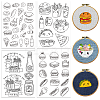 4 Sheets 11.6x8.2 Inch Stick and Stitch Embroidery Patterns DIY-WH0455-176-1