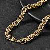 304 Stainless Steel Rope Chain Necklaces for Women NJEW-I065-20C-02G-2