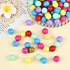100Pcs Opaque Acrylic Beads OACR-PA0001-31B-4