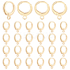   30Pcs Brass Huggie Hoop Earring Findings KK-PH0002-85-1