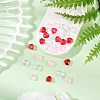 30Pcs 3 Colors Transparent Spray Painted Glass Beads GLAA-FP0001-34-1