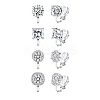 Brass Micro Pave Clear Cubic Zirconia Cuff Earrings EJEW-Z148-01P-1
