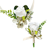2Pcs 2 Style Silk Cloth Imitation Rose Corsage Boutonniere AJEW-CP0001-61A-1