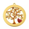 Ion Plating(IP) 304 Stainless Steel Rhinestone Pendants STAS-U007-03C-G-1