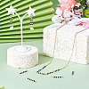 Transparent Glass Beads Connector Charms PALLOY-TA00135-6