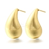 Rack Plating Brass Twist Teardrop Stud Earrings for Women X-EJEW-K247-02G-3